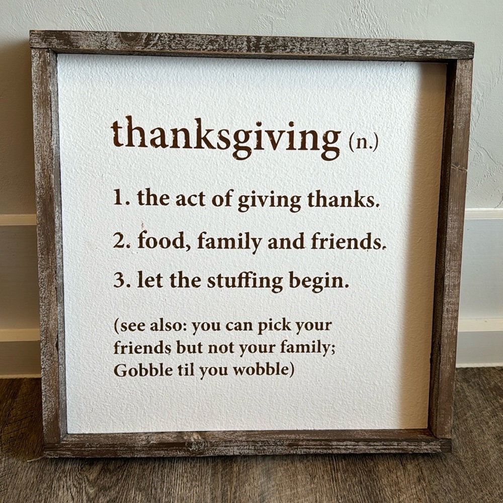 MudPie Thanksgiving Sign